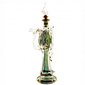 Standing Camel  Glass Decorative Perfume Bottle - Green